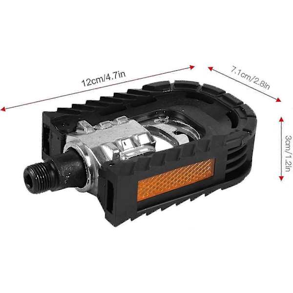 Fjellsykkelpedaler i aluminium, sammenleggbare sykkelpedaler, utendørs sykkeltilbehør (1 par)