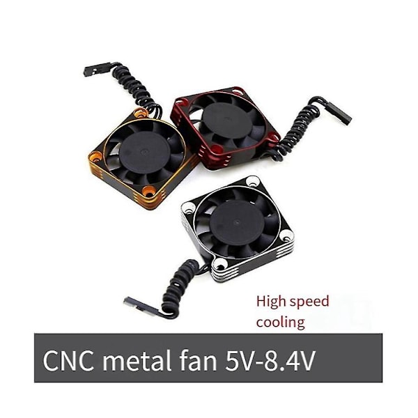 Metal Shell 5010 Esc Motor 50x50x10mm Køleventilator Højhastigheds Varmeafledningsventilator Køler Til Rc Bil Reservedel, guld