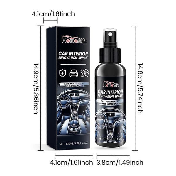 Bilplastrenoveringsspray Läderpanel Instrumentbräda Renovering Billack 100ml