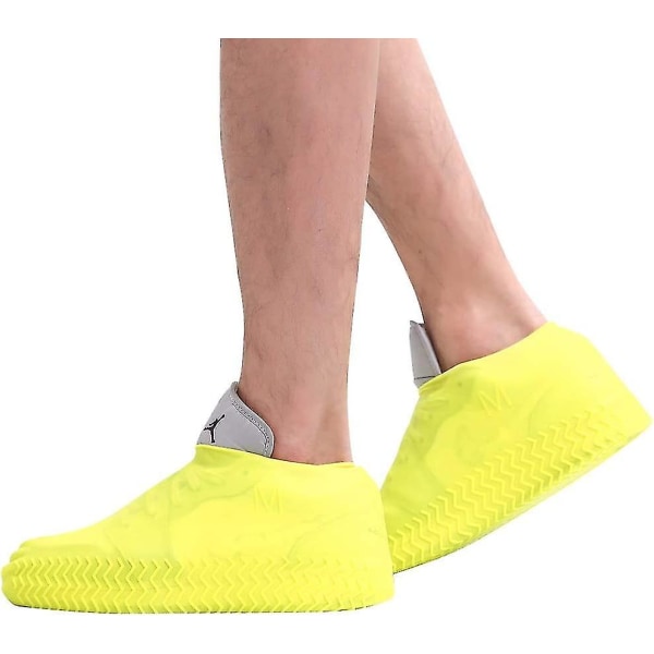 Vandtæt silikone skobetræk genanvendeligt skridsikkert gummi regnstøvlebetræk$unisex sko