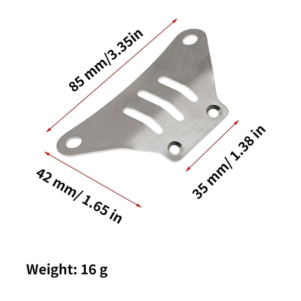 For 1/10 Tt02 Flat Sports Car Chassis Guard Metal Armor Chassis Armor 3-delt sett
