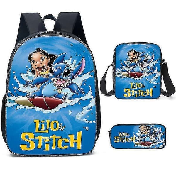 Stitch Skolväska Ryggsäck i tre delar Style 28