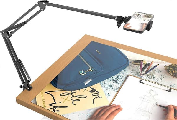 Langt Overliggende Tripod Mount til iPhone Webcam Ring Light, AcserGery Gooseneck Skrivebord