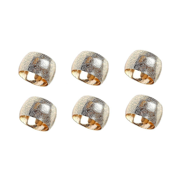 6 stk. Guld Metal Servietringe, Elegante Bryllups Servietringe, Perfekt Til Bordpynt Fest