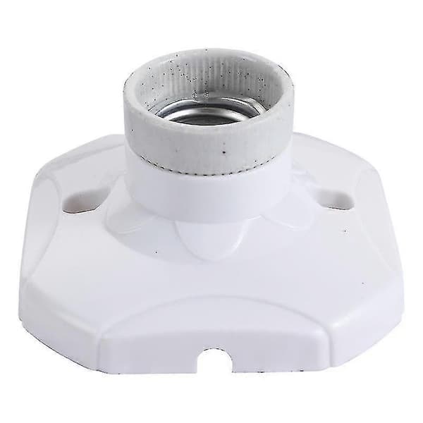 Starlight-4 st E27 Glödlampssockel LED Lamphållare E27 Väggsockel E27 Bas med Fäste för Hallar, Trappor, Sovrum, Kök (AC 220-250V, Vit)--