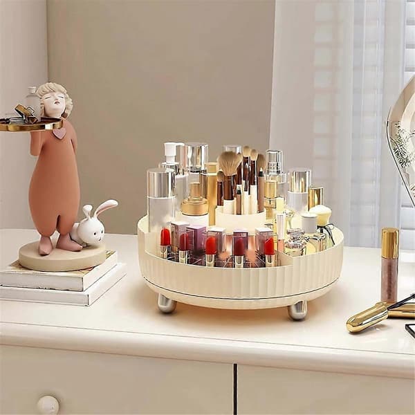 Roterende Makeup-Organiser til Kommode - Badeværelsesorganiserer og Lazy Susan til Kosmetik og Parfume