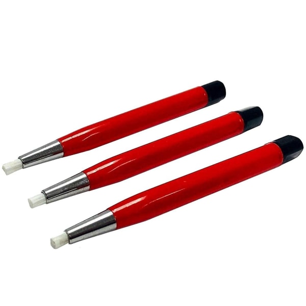Glasfiber Scratch Brush Pen 3st smycken, watch, myntrengöring, elektroniska applikationer, ta bort rost och korrosion