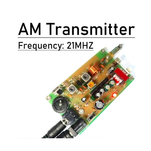 Kortbølge AM Radio Senderkort 21mhz Krystall med Antenne Kit Campus Sending SW Ham Radio Forsterker(b)