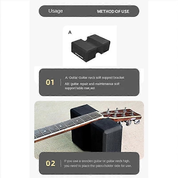 Gitarrhalsstöd Gitarrhalsvagga Stöd Kudde Stränginstrument Reparation Vårdverktyg för Gitarr Uk
