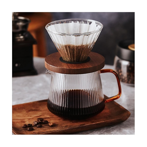 Hæld-over Kaffe Drypper Kaffekande Sæt Kaffe Servering Kaffe Maskine Kop V02 Glas Kaffe Tragt Dryp