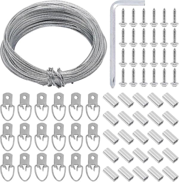 YuGtcen Bildhängande Tråd, 20 meter Bildhängande Tråd Kit, Bildtråd, d
