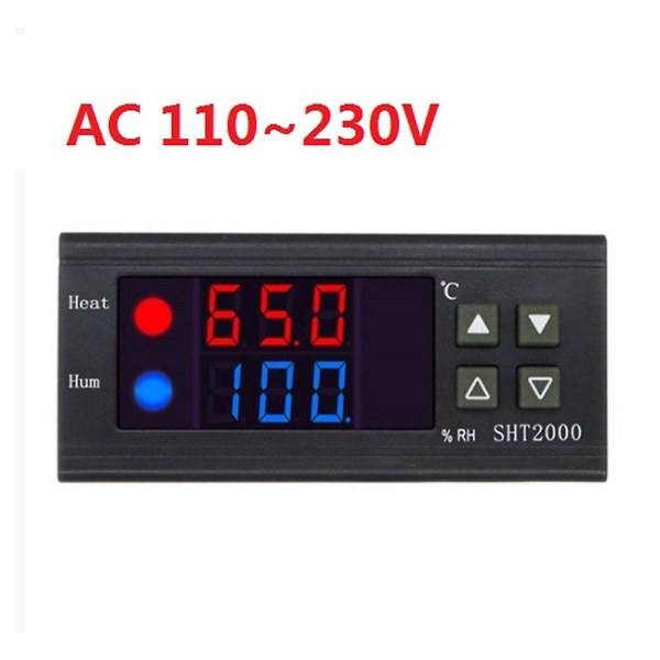 Sht2000 Temperatur fugtighedskontrol termostat humidistat indendørs brygning inkubator termometer