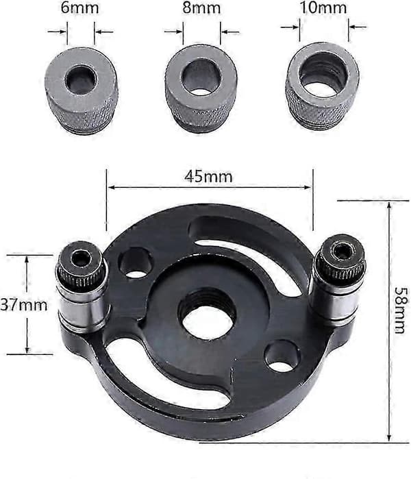 Vertikal selvcentrerende dyveljig-sæt, dyvelboreguide, 2,75\" aluminiumslegering 3-huls bor-guide - Yvan
