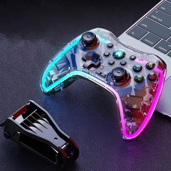 1 Set PC-kontroll med linjära tryckkänsliga knappar, joystick, underhållning, ABS, videospel, extern spelkontroll för PC/PS/SWITCH