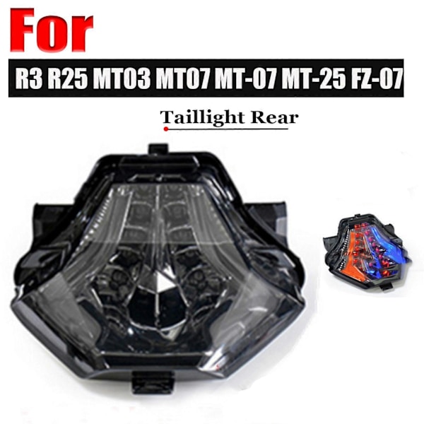 Motorsykkel Bakre LED Baklys Blått Lys Brems Lys Signaler Lampe for R25 R3 MT03 MT07 MT-25 FZ-07