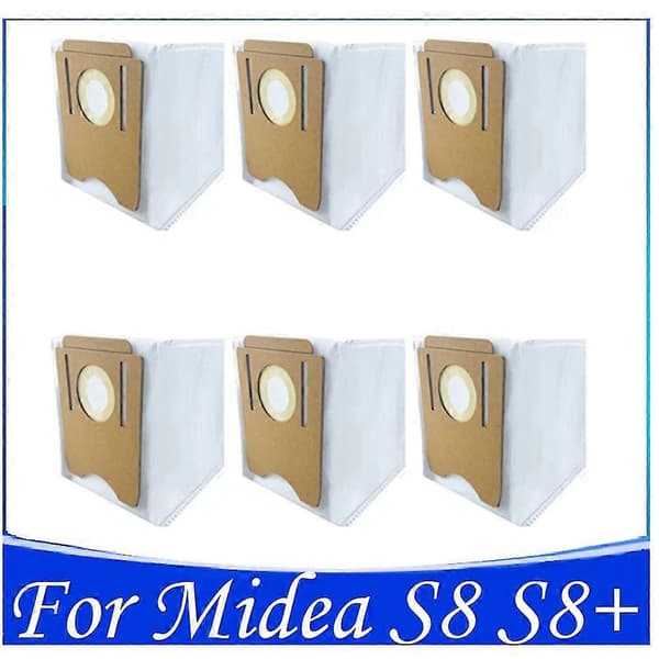 6 stk. støvsugerposer til Midea S8 S8+ støvopsamlings- og fejemaskine