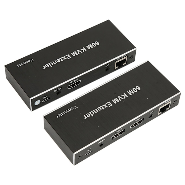 60m KVM Extender Multifunktionell 1080P 60Hz HD Multimedia Interface KVM USB Extender för TV DVD-spelare PC 100?240V