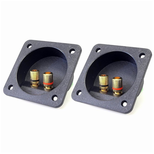 Diy Home Car Stereo Screw Cup Connectors 2-way Speaker Box,2pcs Black