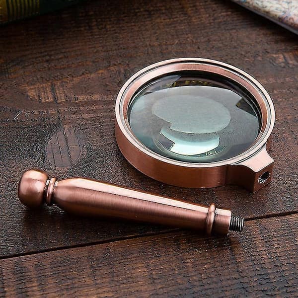 10x Förstoringsglas Handhållet Metall Läs Förstoringsglas