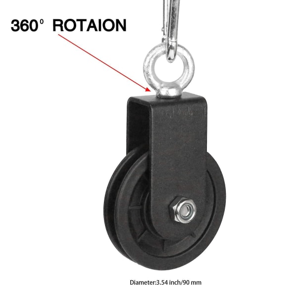 Heavy Duty Pulley, Fitness Pulley Rotation Traktion Hjul / Gym Udstyr Eller Løfteblokke