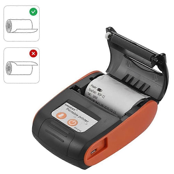 Bærbar Bluetooth Termisk Printer Håndholdt 58mm Kvitterings Printer til Ios Android Telefon EU STIK