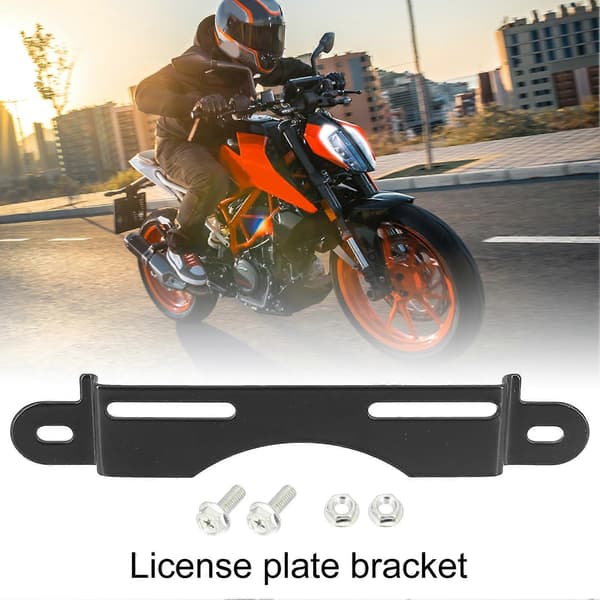Motorcykel Nummerpladeholder Robust Udskiftning Sort Nummerpladebeslag til KTM390