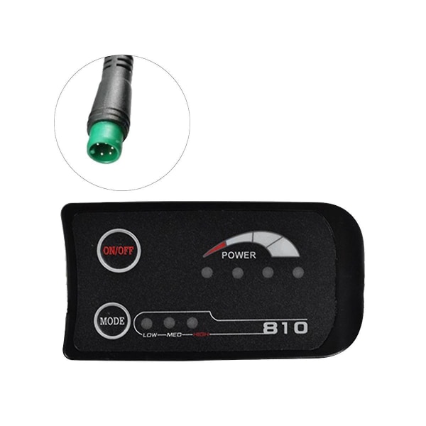 5-polig S810 E-cykelmätare LED-display 36V UART för Elcykel Elcykelmätare