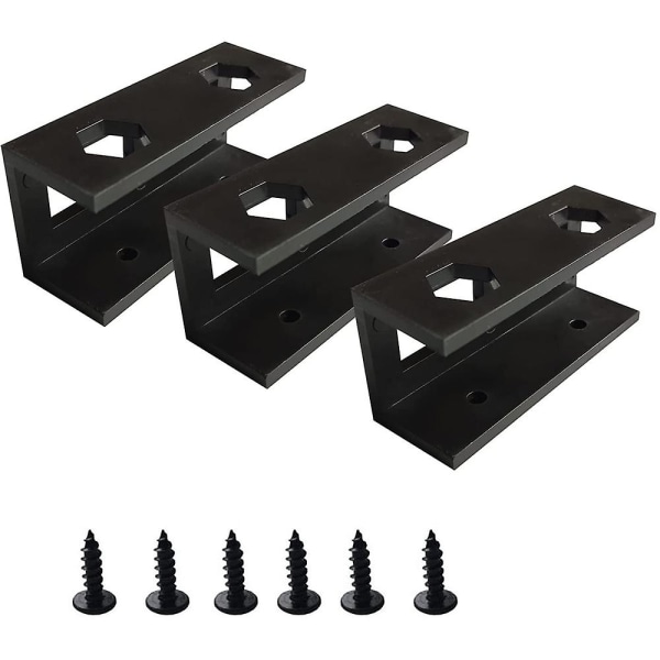 3 Pcs Plastic Under Desk Laptop Holder Mount With Screw,under Desk Laptop Mount Bracket,add On Unde