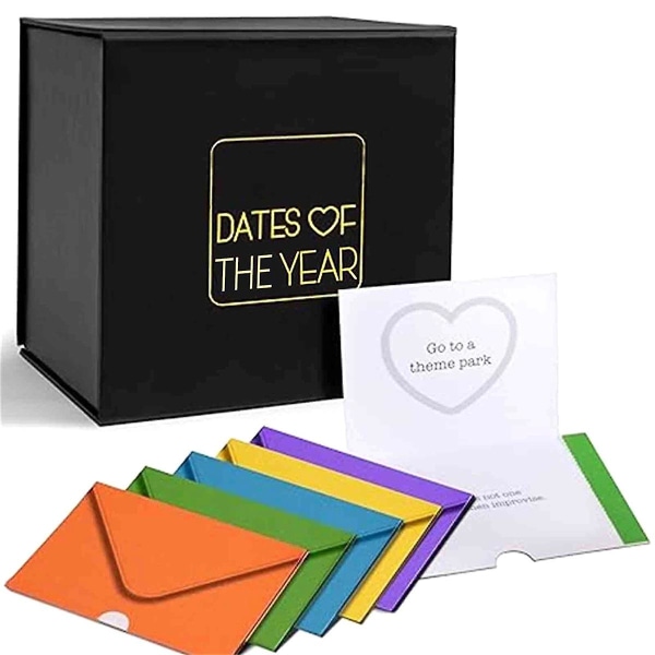 Dates Of the Year Box,52 Sjov og eventyrlig skrabe-af date ideer til par, dates nat ideer til