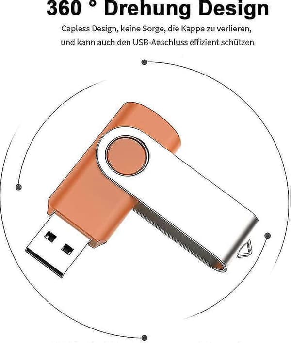 USB-minne 2GB 5 Stycken USB-minnen 360° Rotation. Hög Hastighet