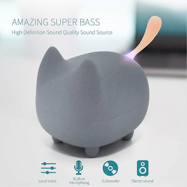 WJTG Portabel Bluetooth-högtalare, Högtalare med Klarhet Stereo, Inbyggd Mikrofon, Superbas, Kraftfullt Fylligt Ljud