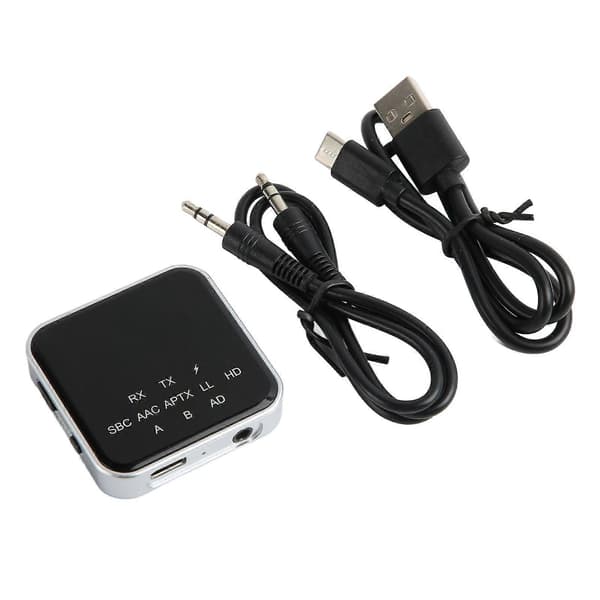 Bluetooth Sender Mottaker Multifunksjon Lav Latens 2 i 1 Bluetooth Adapter med 3.5mm AUX Grensesnitt for TV PC YEMMA