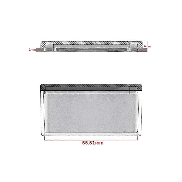 4 stk 1590B Gitarpedalhus Aluminium Trykkstøpt Stomp Box Kasse Toggle Switch Box 112x61x32mm