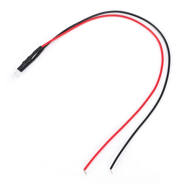 50 stk. Diode Koblet Lysende Rundt Hode Fremhev Rett Plugg LED Perler 12V 3mm YEMAA