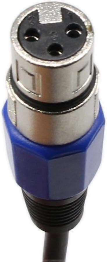 1 FT XLR 3-polet hunn til 6,35 mm hann mono jack lydkabel