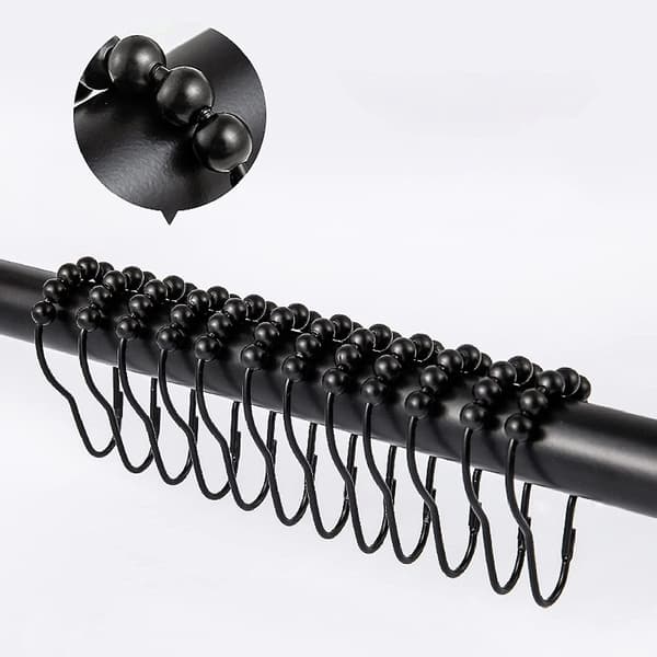 12x Dusjringer Dusjforhengringer, Dusjforhengkroker, Dusj