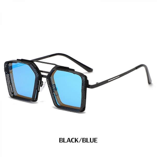 Firkantede Oversized Solbriller for Kvinner Menn Flat Topp Mote Shades