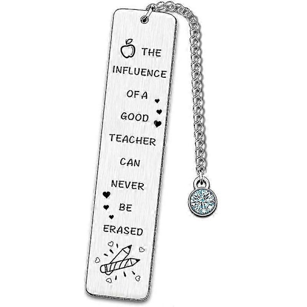 Lärarbokmärke Läraruppskattningspresenter Tackpresenter från studenter Examenspresent Speciella lärarpresenter för kvinnor (färg: silver) (3 st)