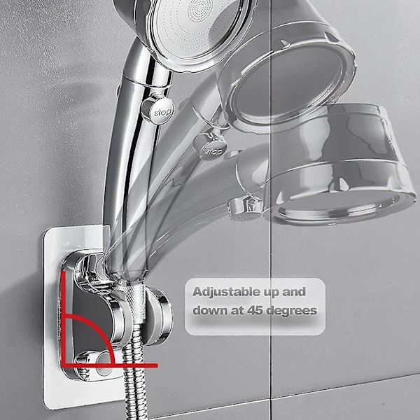 Supersterk Selvklebende Panel Dusjhodeholder - Justerbar Vinkel, 12cm