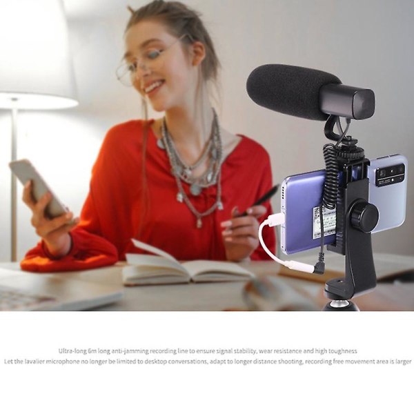 Kamera Mikrofon Professionell fotografering Intervju Mikrofon Brusreducerande mikrofon för Dslrs