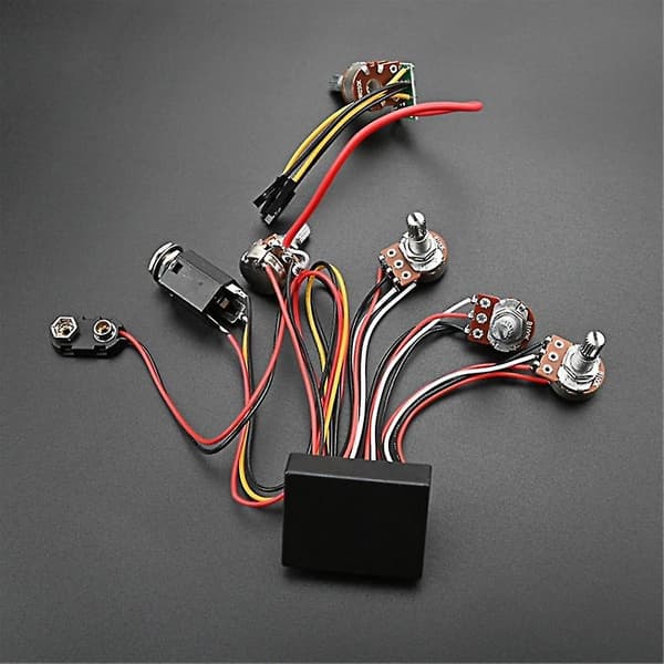 Bas Aktiv Passiv Förförstärkare, Gitarr Bas Pickup 3 Band Aktiv Eq Equalizers Förförstärkarkrets Och Tonkontroll Med Tillbehör
