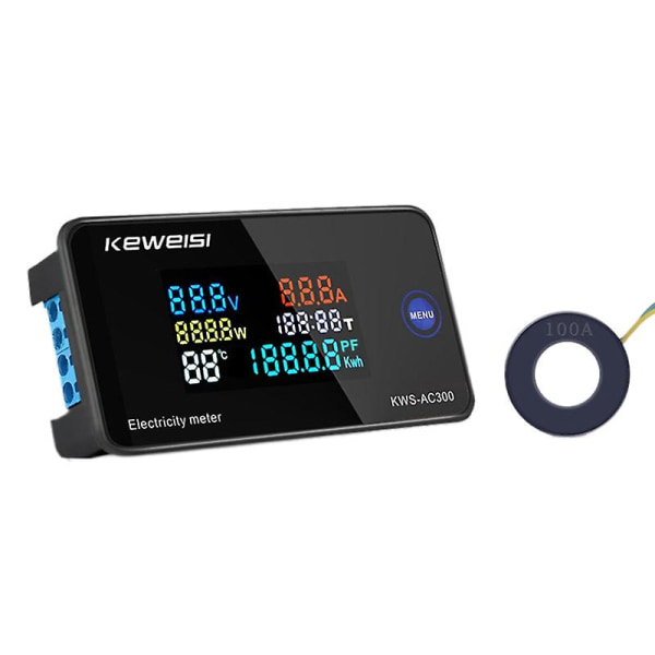 Keweisi,kws-ac300 Digital Voltmeter AC 50-300v Spænding 45-65hz Strøm Energi Meter Led Wattmeter 0-1