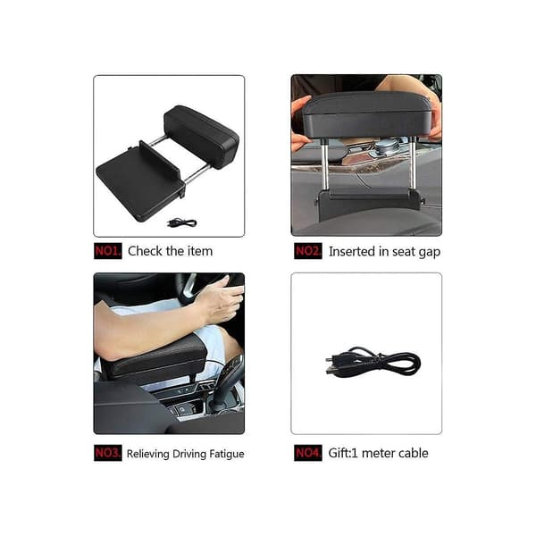 Central Control Armrest Box Opbevaringsboks Opbevaringsboks Multifunktionel Rum Opbevaringsboks Bil Armrest Box Sort Linje