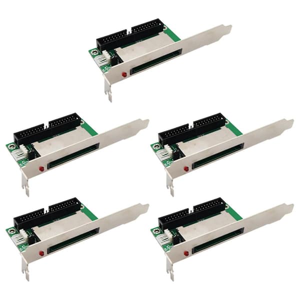 5 stk. 40-pinners Compact Flash-kort til 3,5 IDE-konverteradapter Pci-brakett Bakpanel