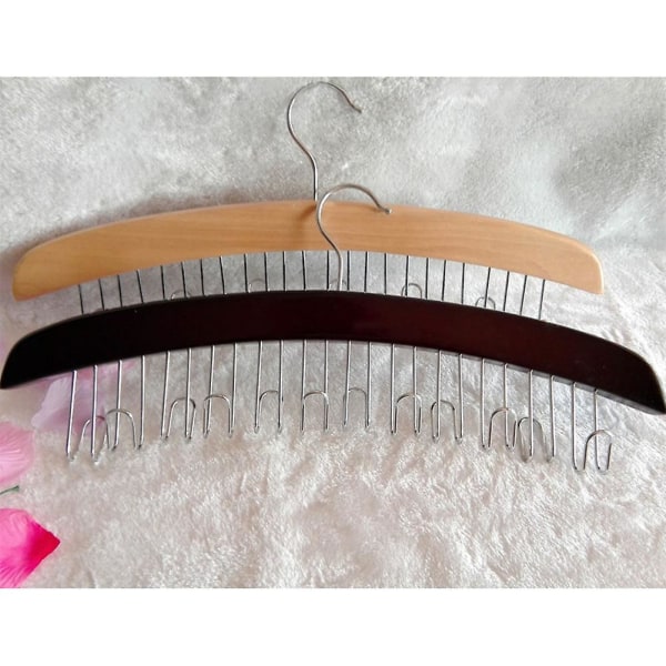 Multifunksjonell Trebelteholder Beltehylle Slipsholder Sjalholder Organizer Garderobeoppbevaring