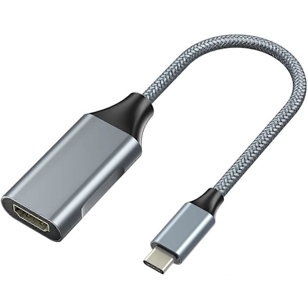 USB C till HDMI Adapter (4K@60HZ), ABLEWE Aluminium Typ-C HDMI till USB C Kabel Adapter (Thunderbolt 3 Kompatibel) för MacBook Pro 2018/2017, Samsung Gala