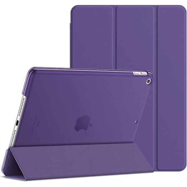 Etui til iPad 10.2-tommer (2021/2020/2019 Model, 9./8./7. Generation), Auto Vågn/Sov Cover (Lilla)