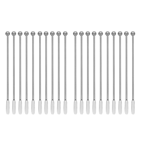 20pcs Swizzle Sticks Metal - Stainless Steel Mixing Cocktail Coffee Stirrers For Wine Juice 7.5 Inc