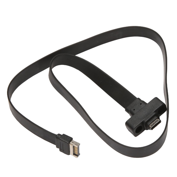 USB 3.1 frontpanel Type E til Type C forlængerkabel, Gen 2 (10 Gbit/s) internt adapterkabel, med 2 skruer (50 cm)