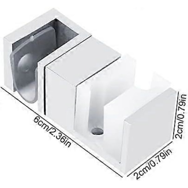6x2x2cm Bundstyring til skydedør i rustfrit stål, bundstyring til skydedør til kontor og husholdning